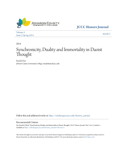 Synchronicity, Duality and Immortality in Daoist Thought