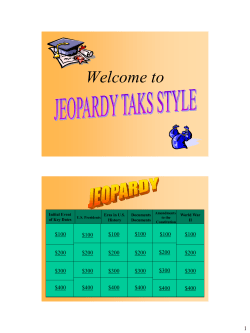 Taks Jeopardy-review