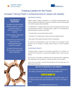 Brochure - creating leaders for the future