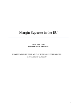 Margin Squeeze in the EU