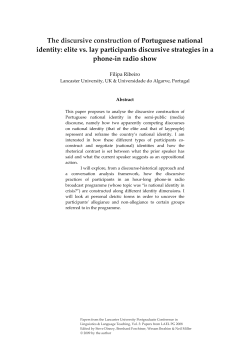 The discursive construction of Portuguese national identity