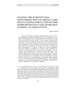 testing the substitution hypothesis: would credit card regulations