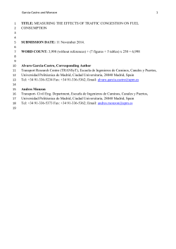 TITLE: MEASURING THE EFFECTS OF TRAFFIC CONGESTION ON