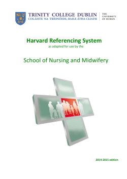 Guidelines for Harvard Referencing System