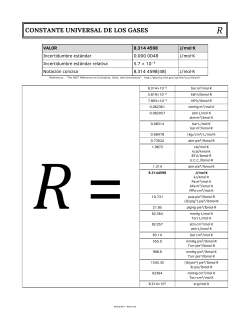 constante universal de los gases r