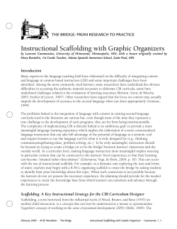 Instructional Scaffolding with Graphic Organizers