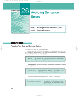 Avoiding Sentence Errors