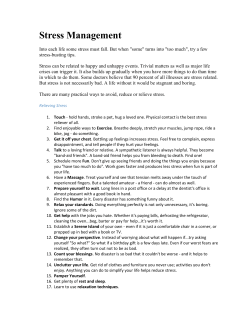 Stress Management - Psychiatric Services, PC