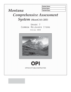 Grade 7 Math Reading Multiple Choice Released Items
