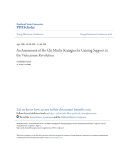 An Assessment of Ho Chi Minh`s Strategies for