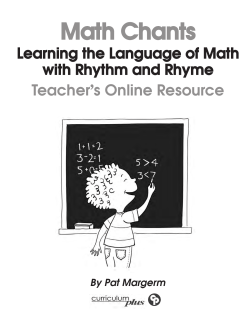Math Chants - Curriculum Plus