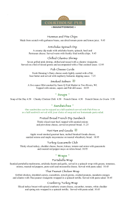 Print Menu - Courthouse Pub