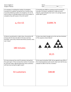 an=5n+15 $1099.74 180 minutes 10,15 53 customers $48.80