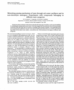 Mimicking sensing mechanism of taste through salt-water