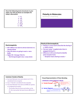 Polarity in Molecules