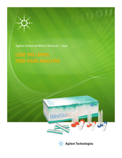 lose the lipids, find your analytes