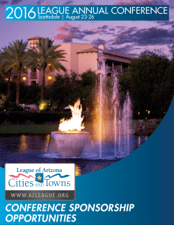 August 23-26 - League of Arizona Cities and Towns