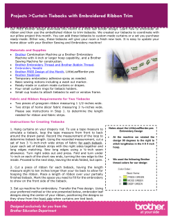 Embroidered Ribbon for Tiebacks