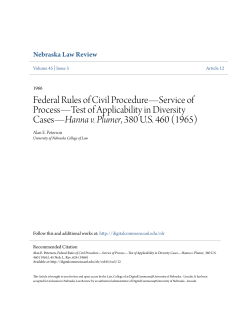 Federal Rules of Civil Procedure&mdash;Service of Process&mdash;Test of