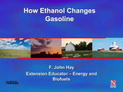 How Ethanol Changes Gasoline
