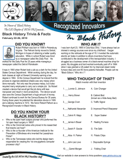 DID YOU KNOW? DO YOU KNOW YOUR BLACK HISTORY? WHO