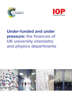 Policy Briefing on University Chemistry and Physics Finances