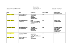 Lesson Plans Feb. 20-24 Lesson Plans Feb. 27