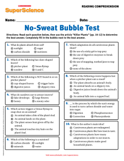 No-Sweat bubble test
