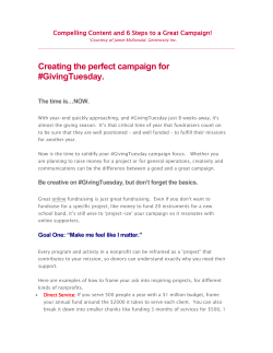 Compelling Content and 6 Steps to a Great Campaign!