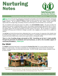 Spring 2015 - The Family Nurturing Center