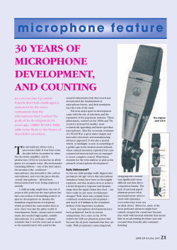 30 Years of Microphone Development, and Counting