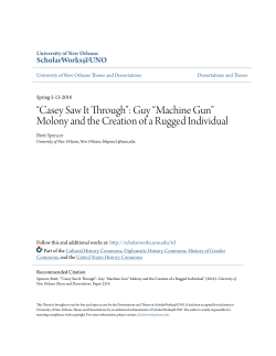 Guy &ldquo;Machine Gun&rdquo; Molony and the Creation of a Rugged Individual