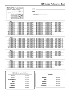 Blank Scantron