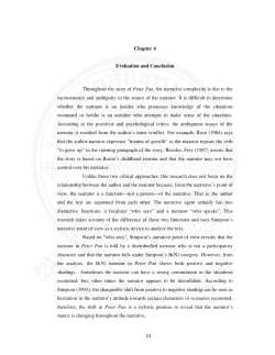 Narrative complexity in J.M. Barrie`s Peter Pan