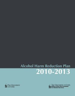 Alcohol Harm Reduction Plan - Vice President for Student Life