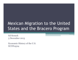 Mexican Migration to the United States and the Bracero Program