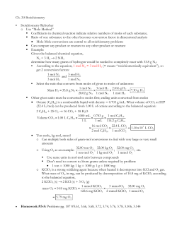 Stoichiometry Notes