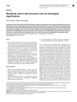 Modeling cell-in-cell structure into its biological