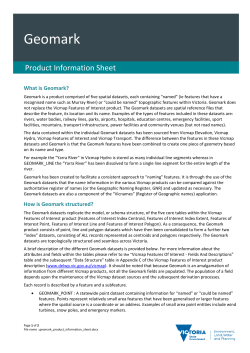Geomark Product Information Sheet