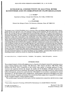 ECOLOGICAL CONNECTIVITY IN ALLUVIAL RIVER ECOSYSTEMS