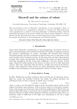 Maxwell and the science of colour - Philosophical Transactions of