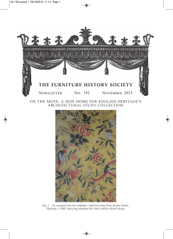 Read newsletter - Furniture History Society