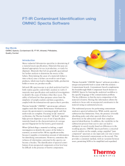 FT-IR Contaminant Identification using OMNIC Specta Software