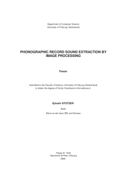 Phonographic record sound extraction by image