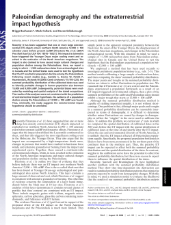 Paleoindian demography and the extraterrestrial impact
