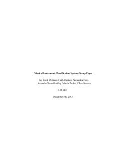 Musical Instrument Classification System Group Paper Joy