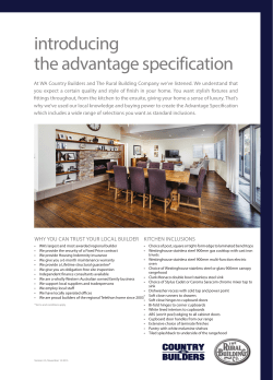 Advantage Specification