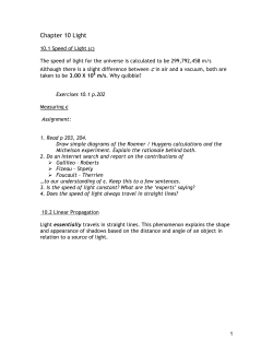 Chapter 10 Light - Heritage Christian School