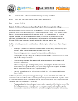 Members of the Balboa Reservoir Community Advisory Committee