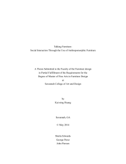 Social Interaction Through the Use of Anthropomorphic Furniture A